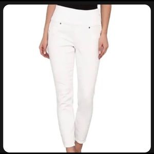 Spanx skinny crop white denim